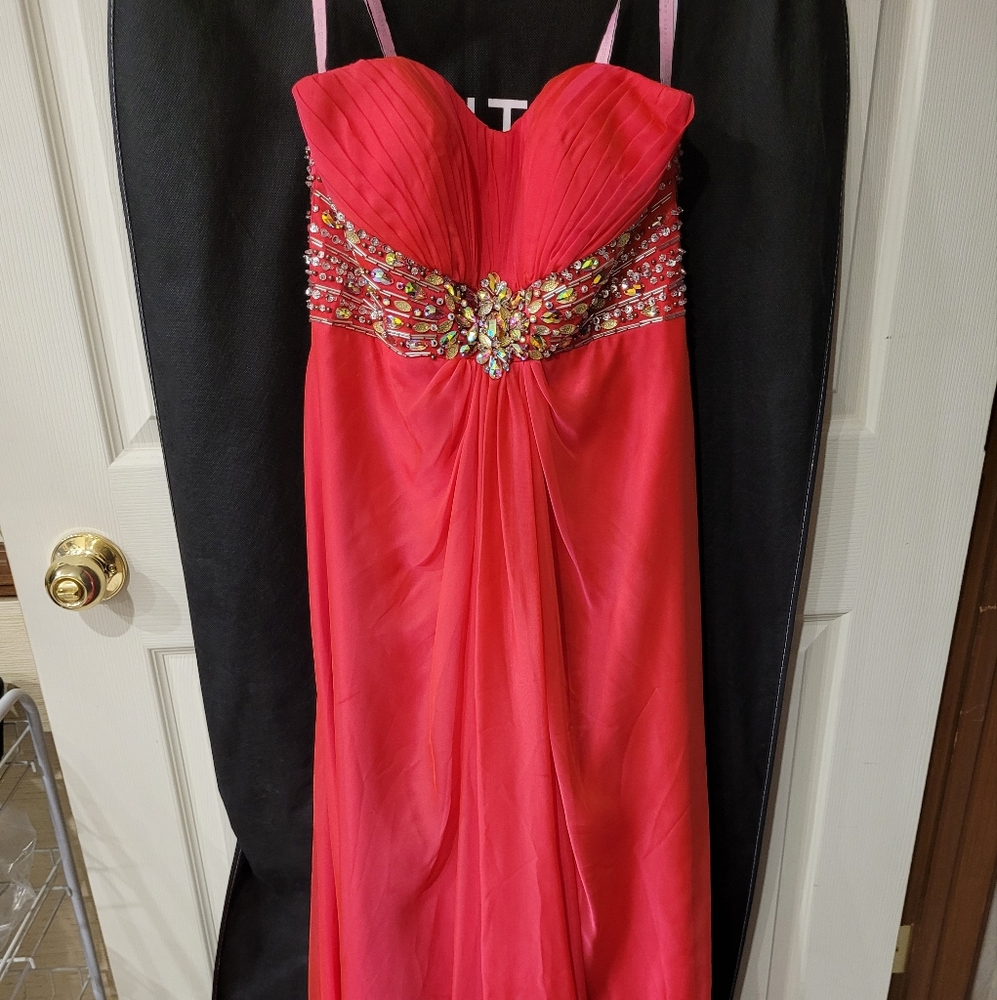 Blush prom dress evening gown